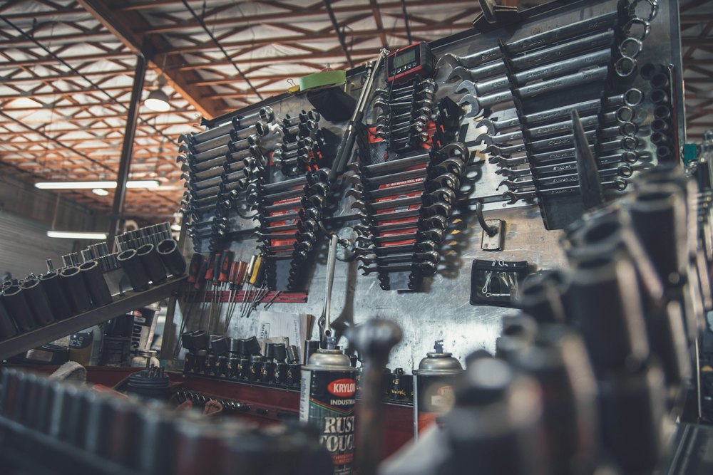 Automotive workshop tool wall